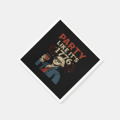 Party like it's 1776 Funny Patriotic Drinking Desi Serviette (Ecke)