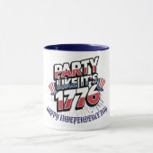 "Party like It's 1776" Patriotic Celeb Custom Tasse (Zentrum)