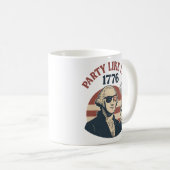 Party Like It's 1776 - Retro George Washington Des Kaffeetasse (VorderseiteRechts)