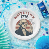 Party Like It's 1776 - Retro George Washington Des Pappteller (Party)