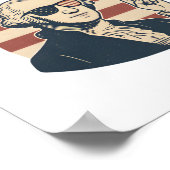 Party Like It's 1776 - Retro George Washington Des Poster (Ecke)