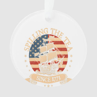 Party Like It's 1776 - Retro Patriotic Bow Ornament