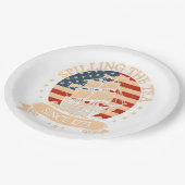 Party Like It's 1776 - Retro Patriotic Bow Pappteller (Schrägansicht)