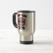 Party Like It's 1776 - Retro Patriotic Bow Reisebecher (Vorderseite Links)