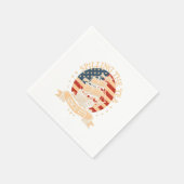 Party Like It's 1776 - Retro Patriotic Bow Serviette (Ecke)