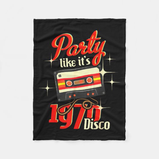 Party Like It's 1970 Disco - 1970s Funky Party 70s Fleecedecke (Vorderseite)