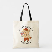 Party Like It's Satyrday Niedlich Wine Satyr Mytho Tragetasche (Rückseite)