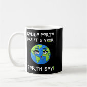 Party Like Its Your Earth Day Funny Climate Chan T Kaffeetasse (Links)