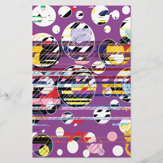 Party Lila Briefpapier (Vorderseite)