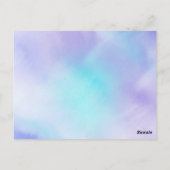 Party Lila Gelbe Blumen Postkarte (Rückseite)