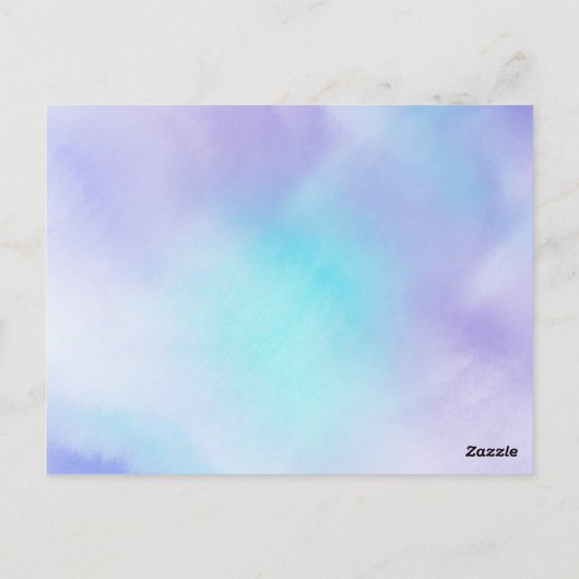 Party Lila Gelbe Blumen Postkarte (Rückseite)