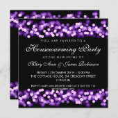 Party Lila Hollywood Glam Einladung (Vorne/Hinten)