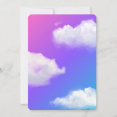 Party lila Kindergeburtstag Einladung (Rückseite)