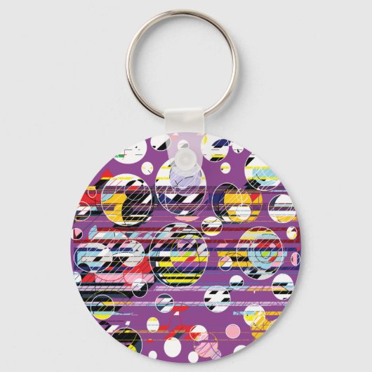 Party Lila Schlüsselanhänger (Vorderseite)