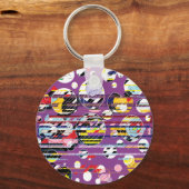 Party Lila Schlüsselanhänger (Vorderseite)