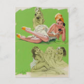 Party Line PinUp Postkarte (Vorderseite)