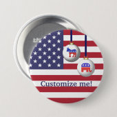 Party Lines Bipartisan Holidays Class Button (Vorne & Hinten)