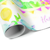 Party Llama Happy Geburtstag Geschenkpapier (Rolleneckpunkt)