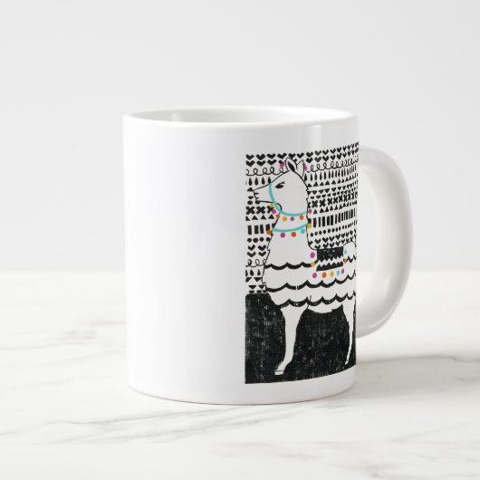 Party Llama Jumbo-Tasse (Vorderseite Rechts)