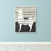 Party Llama Leinwanddruck (Insitu (Holzboden))