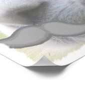 Party Llama mit Schnurrbart Poster (Ecke)