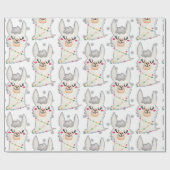 Party Llama Niedliches Kinderzimmer New Geboren Gi Geschenkpapier (Flach)