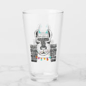 Party Llama - Portrait Glas (Rückseite)