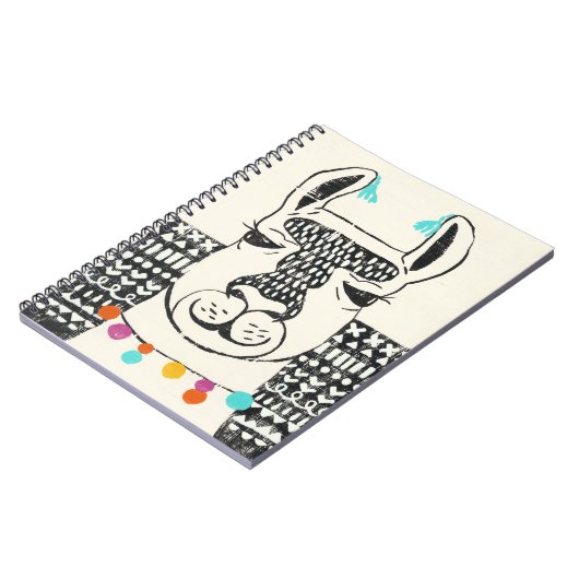 Party Llama - Portrait Notizblock (Linke Seite)