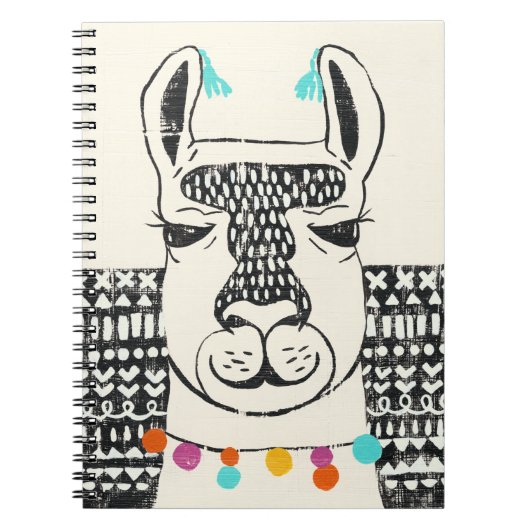 Party Llama - Portrait Notizblock (Vorderseite)