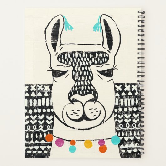 Party Llama - Portrait Planer (Rückseite)