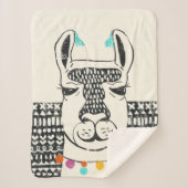 Party Llama - Portrait Sherpadecke (Vorderseite)