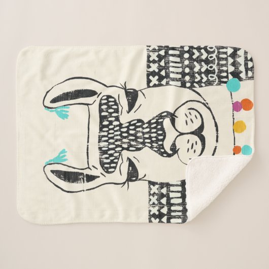 Party Llama - Portrait Sherpadecke (Vorderseite (Horizontal))