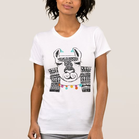 Party Llama - Portrait T-Shirt (Vorderseite)