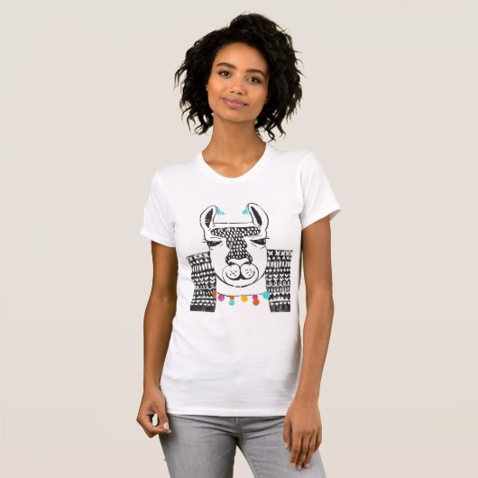 Party Llama - Portrait T-Shirt (Vorne ganz)
