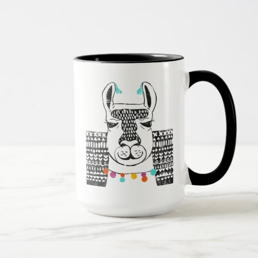 Party Llama - Portrait Tasse (Rechts)