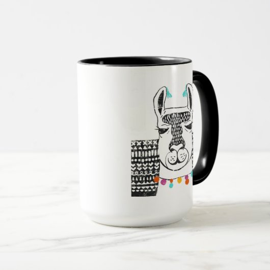 Party Llama - Portrait Tasse (VorderseiteRechts)
