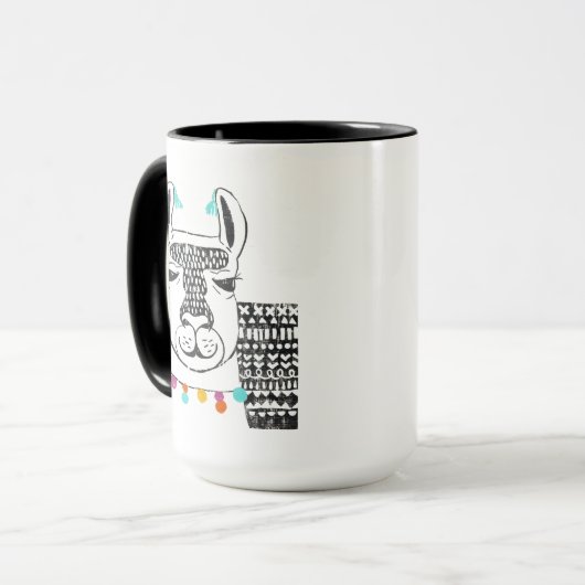 Party Llama - Portrait Tasse (Vorderseite Links)