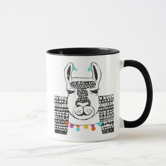 Party Llama - Portrait Tasse (Rechts)
