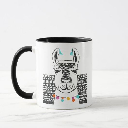 Party Llama - Portrait Tasse (Links)
