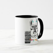 Party Llama - Portrait Tasse (VorderseiteRechts)