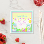 Party Llamas Geburtstagsparty personalisiert Serviette (Beispiel)