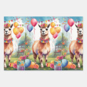 Party: Llamas v1 | Geschenkpapier Set (Vorderseite 3)