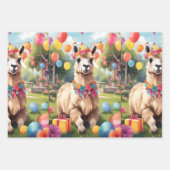 Party: Llamas v1 | Geschenkpapier Set (Vorderseite)