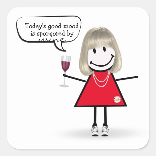 Party Locarno Quadratischer Aufkleber (Vorderseite)