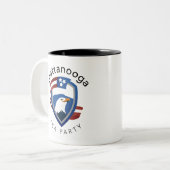 Party-Logo-Elemente Zweifarbige Tasse (Vorderseite Links)