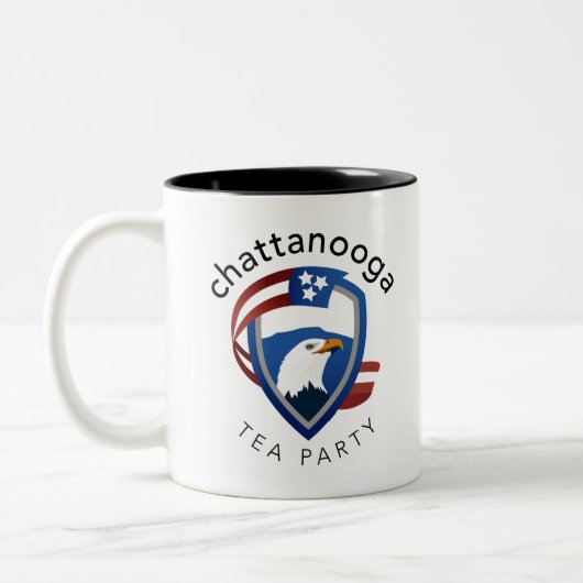 Party-Logo-Elemente Zweifarbige Tasse (Links)