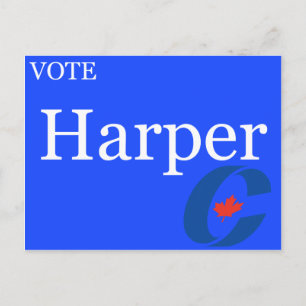 Party-Logo für Harper Conservative wählen Einladungspostkarte