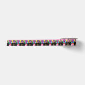 Party Long Hair Black Dackel Satinband (Vorderseite)