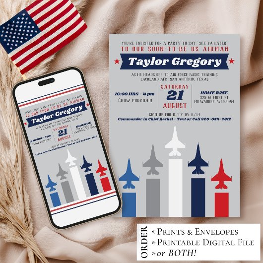 Party-Luftwaffengrundschulung - Militär Einladung