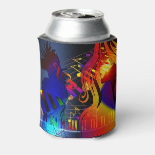 Party-Mädchen mit Musik-Getränk-Halter Dosenkühler